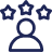 person and stars icons