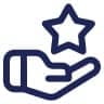 star above hand icon