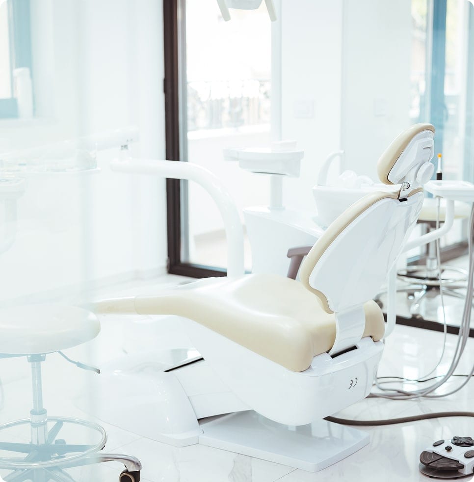 empty dental patient chair