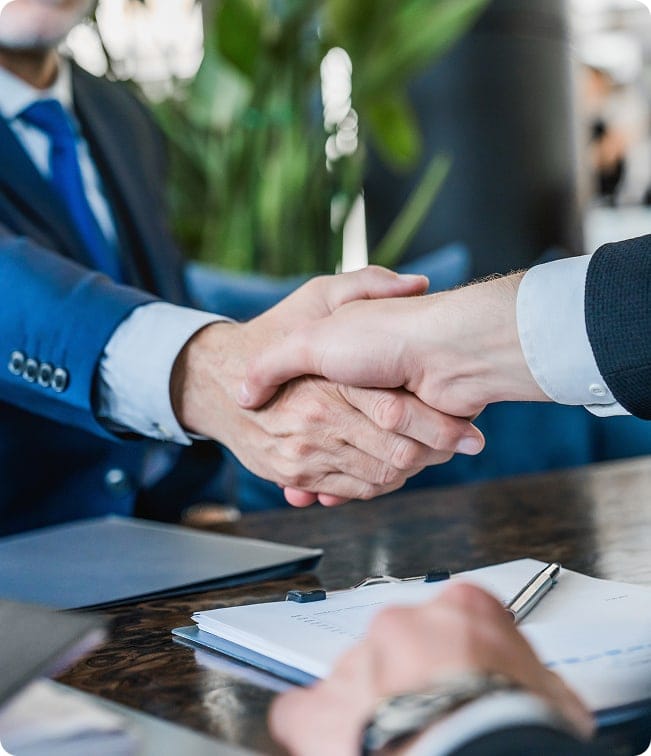 men shaking hands