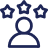 person and stars icons