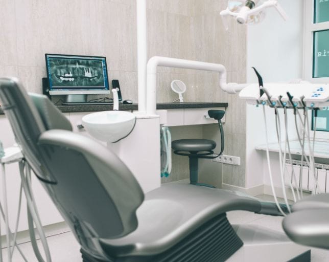 dentist patient chair and equipment