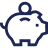 coin in piggy bank icon